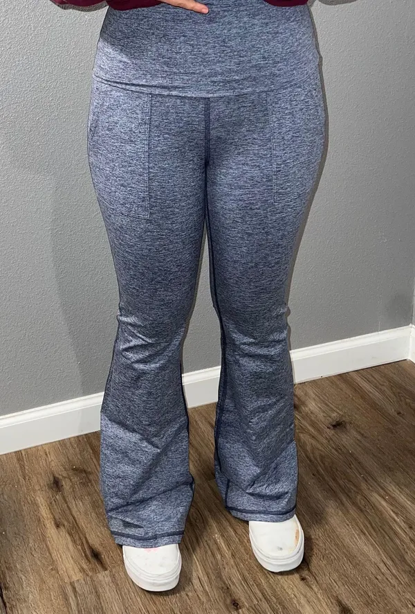 Aerie XS REGULAR OFFLINE By The Hugger High Waisted Foldover Flare Legging BNWTS $55.00 NEW - Image 4