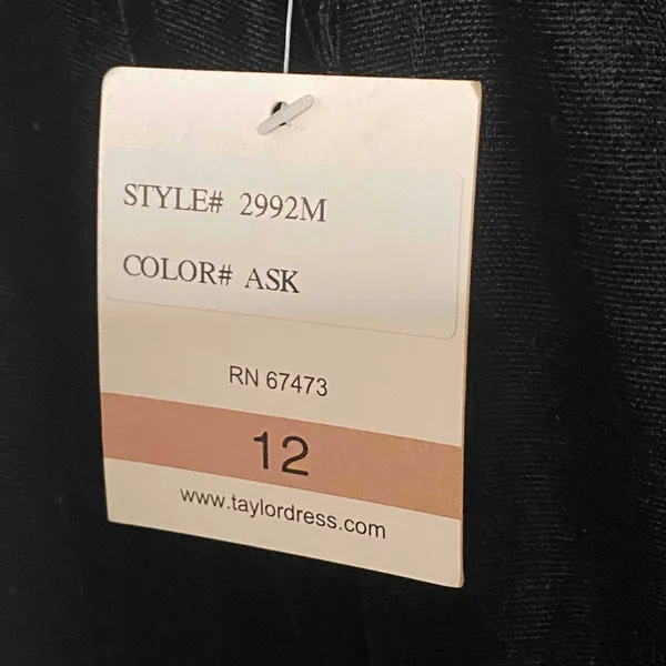 NWT Taylor Black One Piece Velvet Ruffle Trim Cross Back‎ Romper Sz 12-Flawed - Image 14