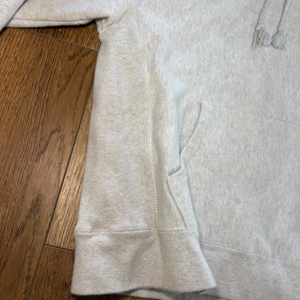 y2k Champion Reverse Weave Hoodie Heather‎ Grey Womens M Pullover Sweatshirt - Image 2