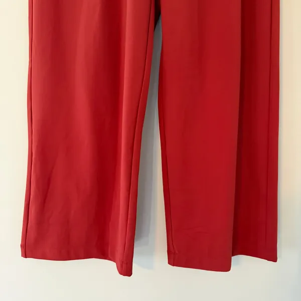 Halara Wide Leg High Rise Orange Red Pull‎ On Pants Comfy Stretch Pant Workwear - Image 3