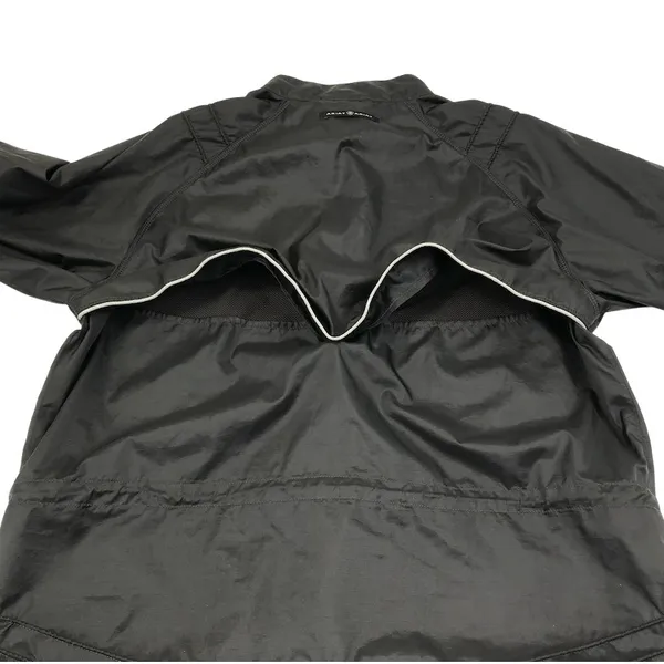 ARIAT Full Zip Packable Rain Jacket Women L Black Travel Timeles Everyday Sporty - Image 9
