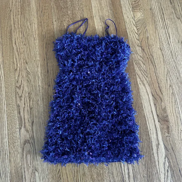 Urban Outfitters Purple feather mini dress - Image 2