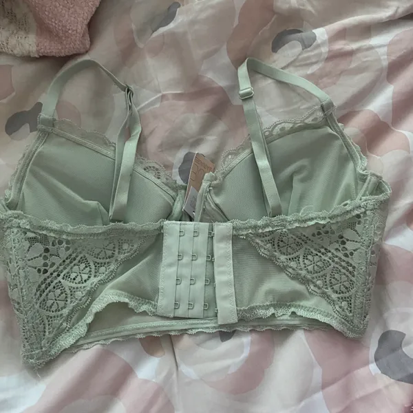 Garage V-Wire Sage Green Lace Bustier - Image 6