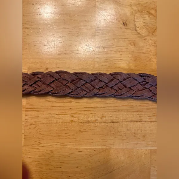 Women's Braided Leather Belt - Brown Unisex 38 inch full boho coastal cowgirl - Image 14