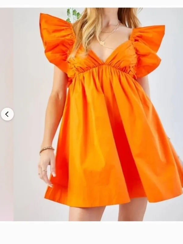 Day + Moon Orange Dress - Image 5