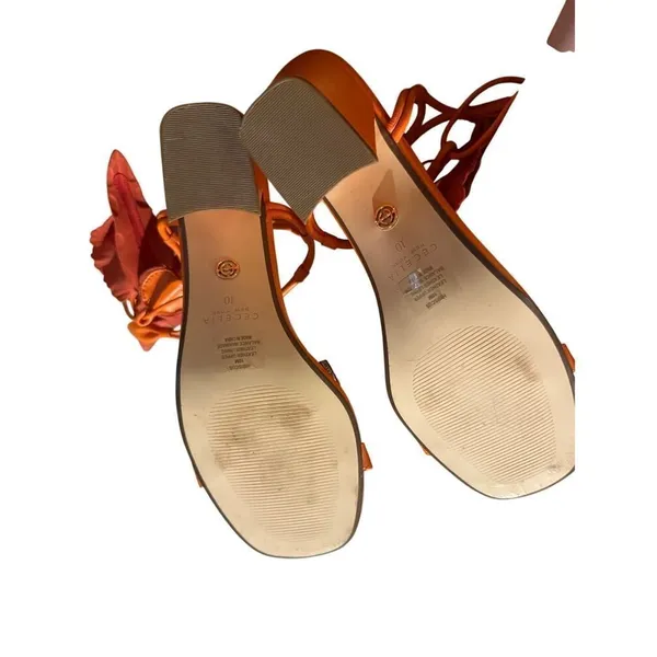 Cecelia New York Hibiscus Sandals in RARE Orange Sz. 10 - Image 10