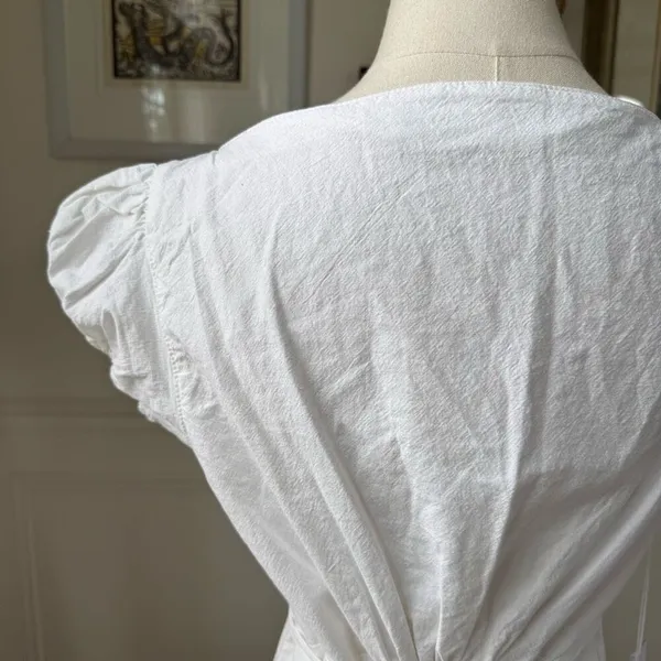 NWT Boyish The Dusty Vintage White A-line Cotton Mini Dress $178 4 - Image 6
