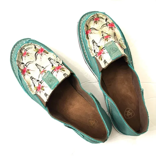 Ariat cruiser shoes slip ons Steers and Roses sz 9 - Image 7