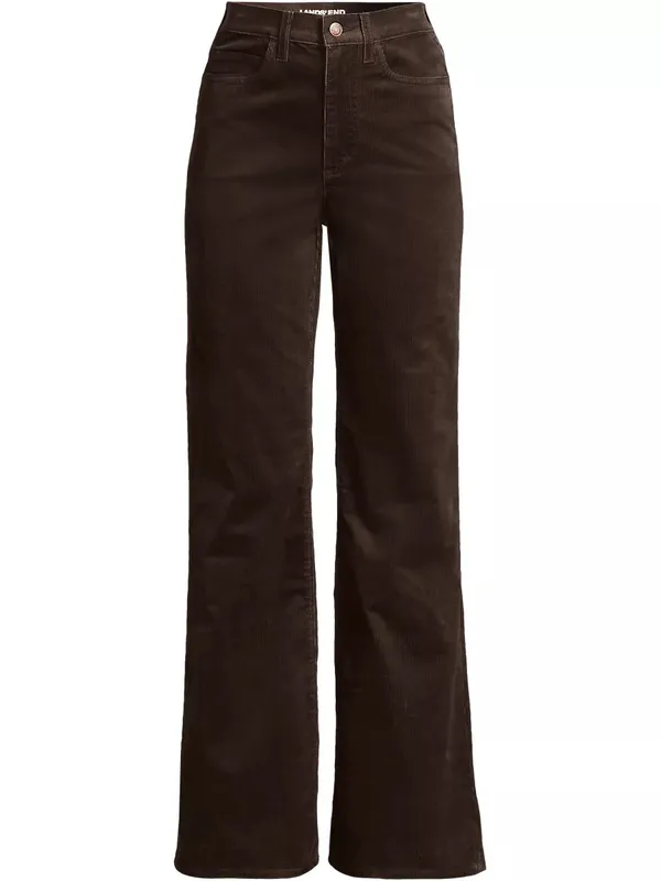 Lands’ End High Rise Corduroy Flare Pants Coffee Brown Size 10 Sold Out Color - Image 5