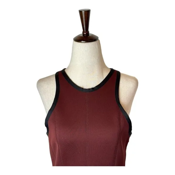 T Alexander Wang Dress Women Small Brown Racerback‎ Neoprene Mini Skater Scuba - Image 5
