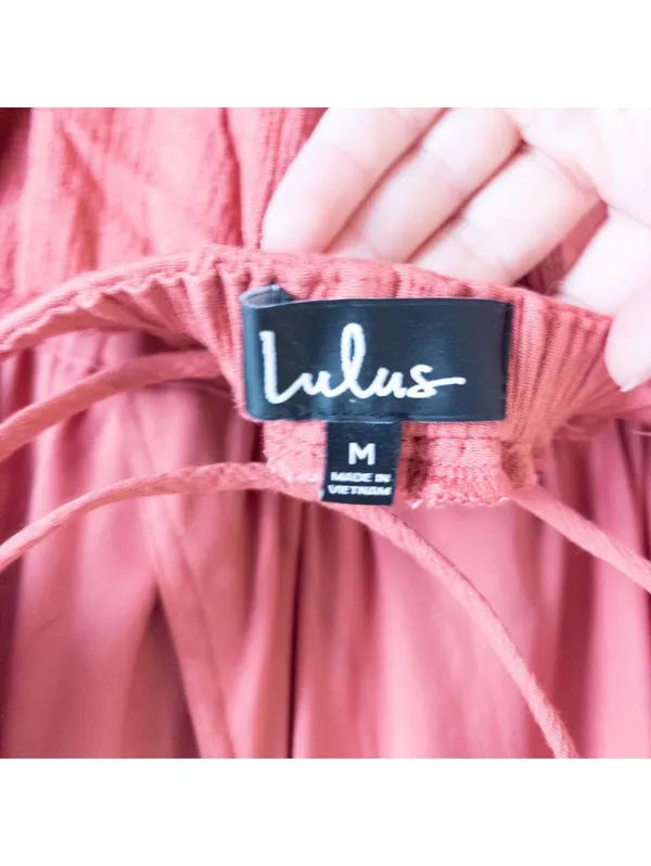 Lulus Rusty Rose Maxi Dress Pink Backless Womens Medium - Image 13