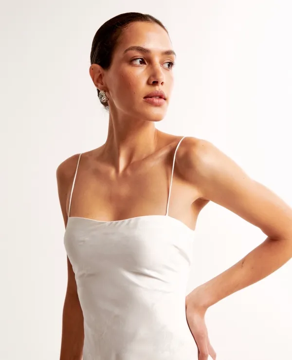 Abercrombie Julia Slip Satin Jacquard Dress - Image 3