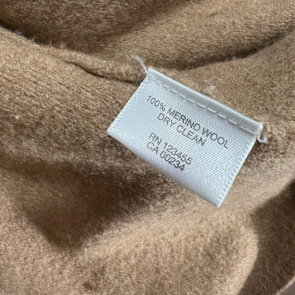Lord & Taylor 100% Merino Wool Cardigan Coat w/ Fur Collar - Size S petite - Image 9