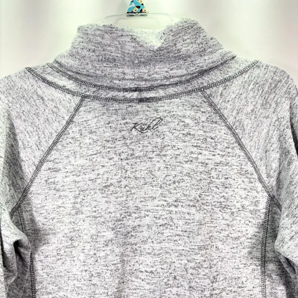 Kuhl Women Mock Neck Lea‎ Pullover Sweatshirt Gray Outdoors Activewear Large - Image 3