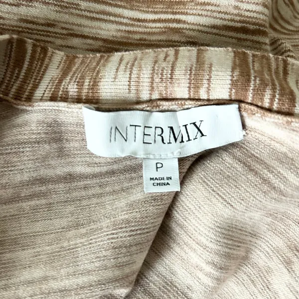 Intermix Celeste Wrap Crop Top Brown Space Dye Long Sleeve V-Neck Tie Side Sz XS - Image 4