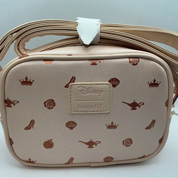 Loungefly Cream and Brown Princess Crossbody Bag - Image 2