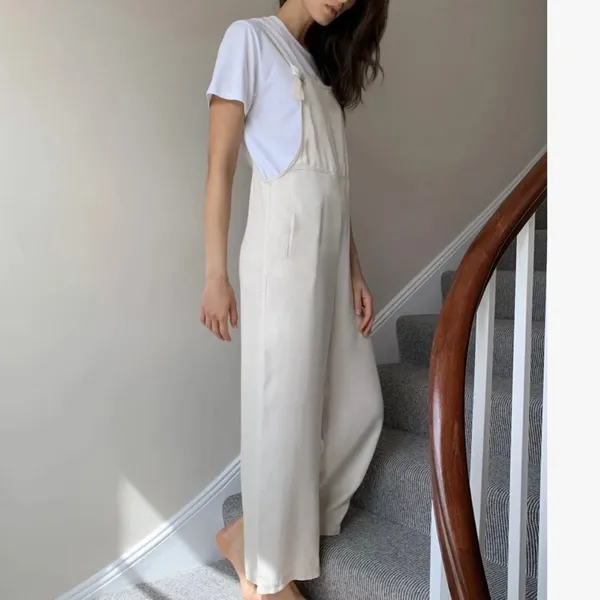 Aritzia Babaton Tie strap Calipso jumpsuit Cream Size S - Image 4