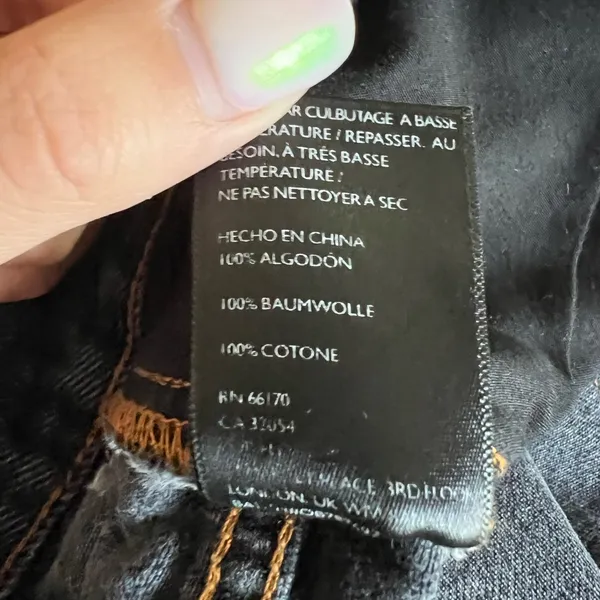 BDG Urban Outfitters Super High Waist Wide Leg Jeans w/ Orange Stitching size 27 - Image 9