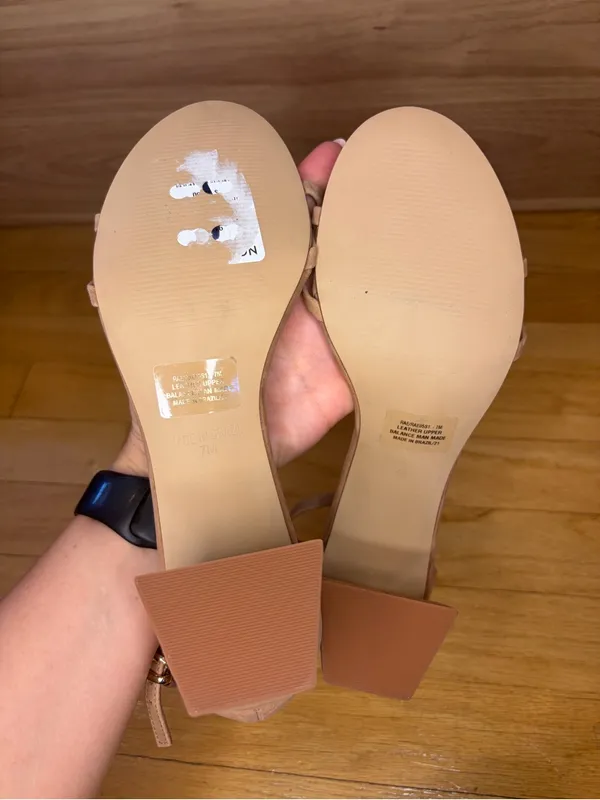 Steve Madden Rae Tan Nubuck Block Heel Sandals - Size 7 - Image 5
