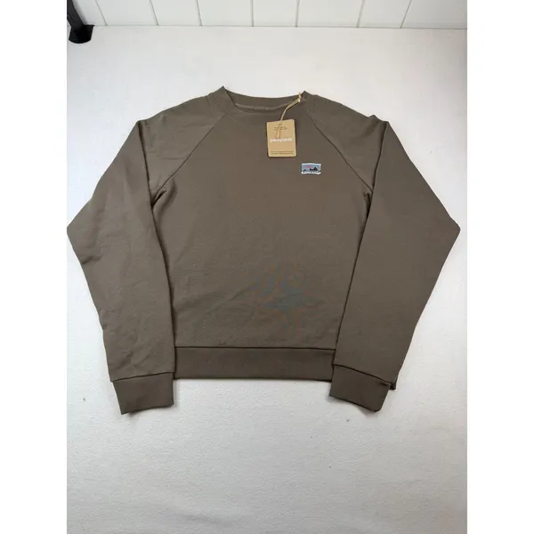 Patagonia Women Regenerative Organic Cotton Crew Top Marlow Brown Small NWT - Image 2