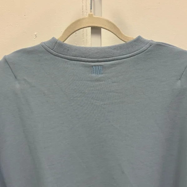 AMI ALEXANDRE MATTIUSSI Blue‎ Ami De Cœur Sweatshirt In 459 Light Blue Medium - Image 6