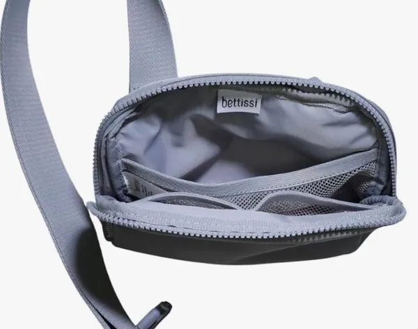 Stylish Gray/Blue Belt Bag Gray - Image 14