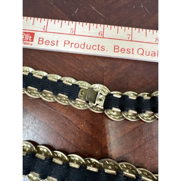 Vintage Gold Tone Concho Stretch Belt Sea Stars Shells Small? Stretches Out!‎ - Image 8