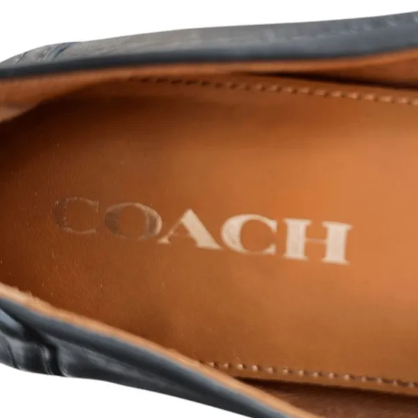 Coach Flats‎ Women's Black Mirror Metallic Chelsea Cap Toe Classic Sophisticated - Image 6