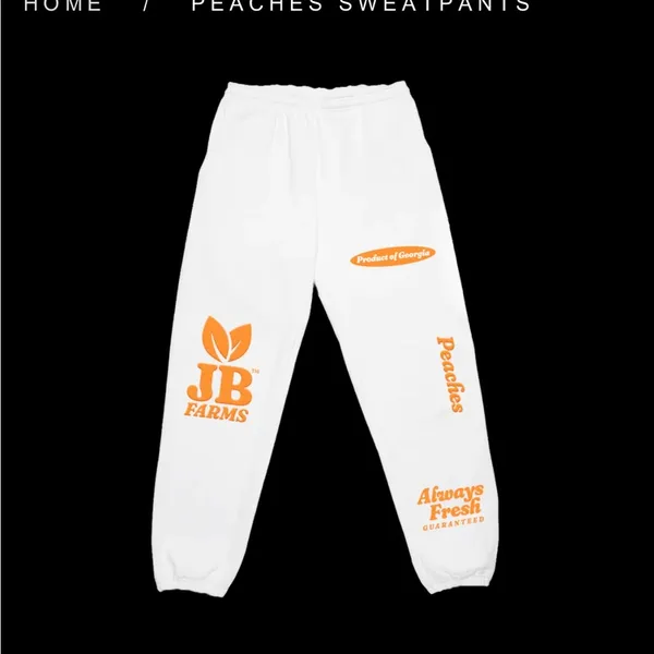 Justin Bieber, peaches, sweatpants, size large - Image 4