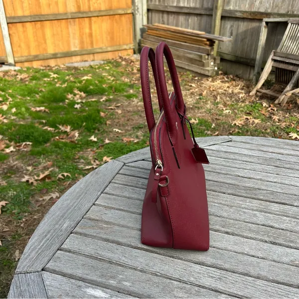 Kate Spade‎ Cameron Street Margot Red/Maroon Saffiano Leather Satchel - Image 9