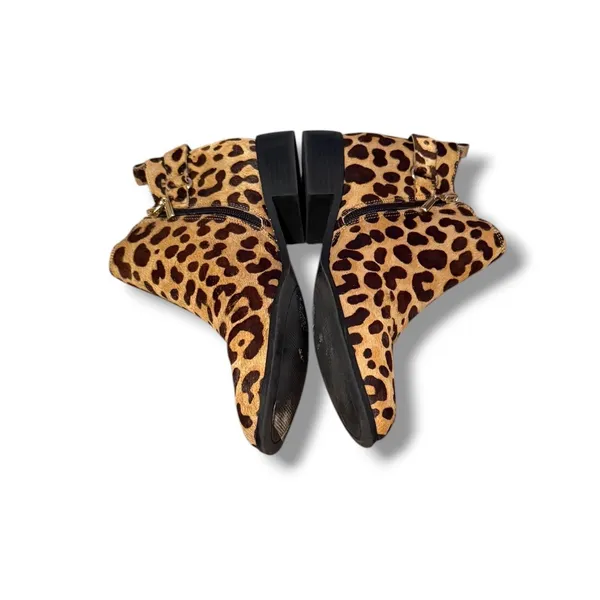 Steven by‎ Steve Madden Chavi-L Booties Womens 7 Leopard Calf Hair Ankle Boots - Image 3