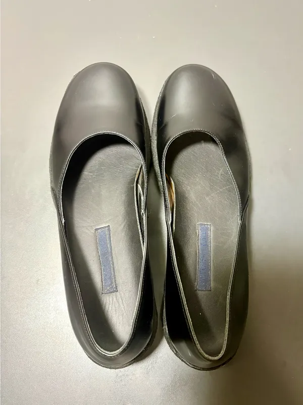 EMPORIO ARMANI Vintage 90s/00s Leather Sporty Ballet Flats - Image 6