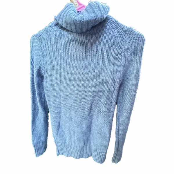 J. Crew Cable Knit Light Blue Mock-neck Sweater XXS wool rabbit hair blend - Image 6