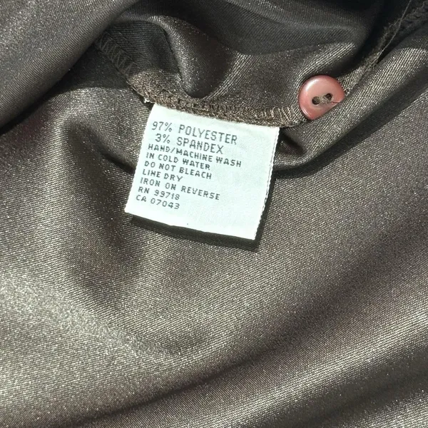 CB‎ Carry Back Womens Faux Suede Shirt 6 Brown Button Front Western 90s Vintage - Image 6