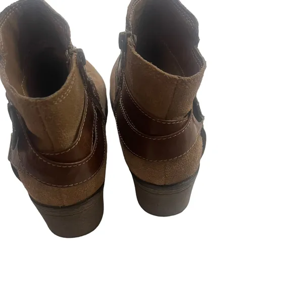 White‎ Mountain Women's Size 6.5 M Cow Suede Brown Ankle Booties Boots - Image 5