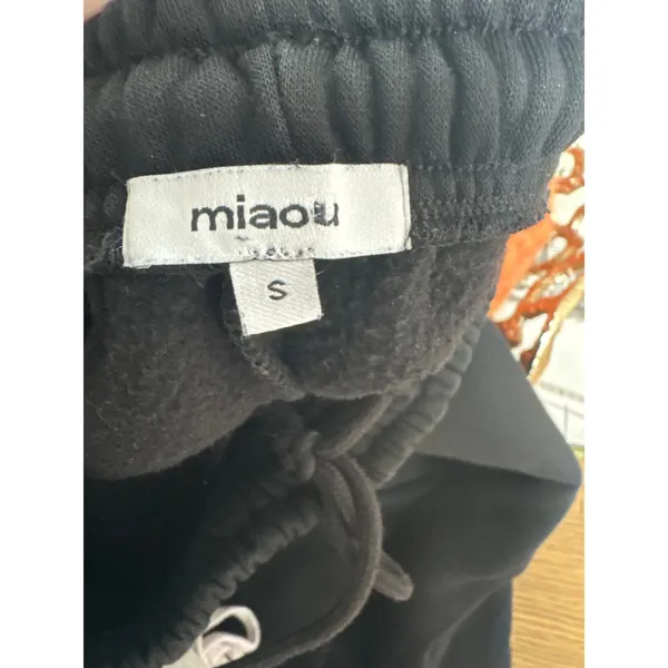 MIAOU Zev Fleece Sweatpants in Black Size Small - Image 2
