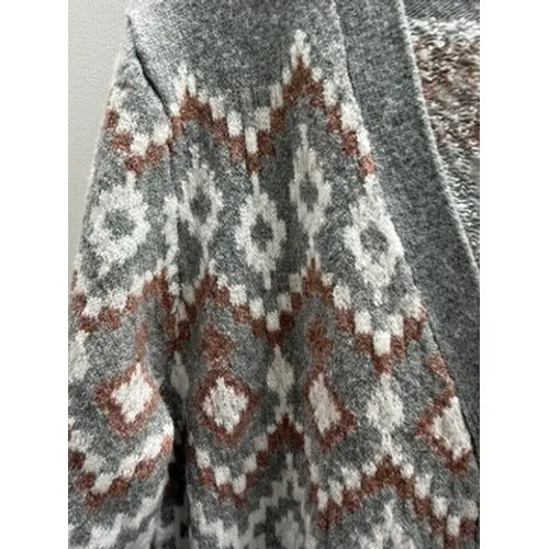 Lucky Brand Womens Fair Isle Belted Henley Sweater Dress Gray Knit XL‎ NWT - Image 8