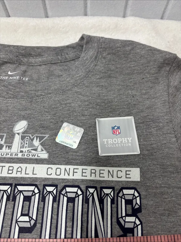 Nike Gray New England Patriots Champions Graphic Tee Size M NEW - Image 5