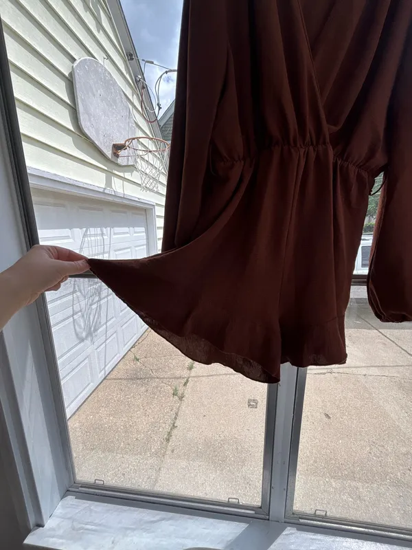 Brown Amazon long Sleeve Romper Size M - Image 4