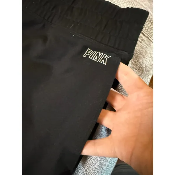 Victoria's Secret PINK Active Ultimate High Waist Jogger Size Large Black Pocket - Image 3