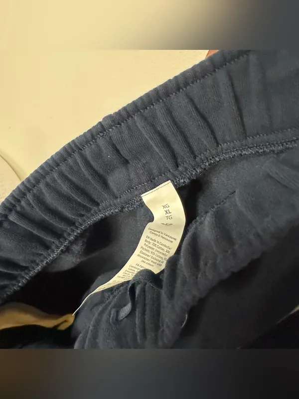 Lululemon Steady State Oversized Track Pants Sweatpants Stripe Navy Wide Leg - Image 6