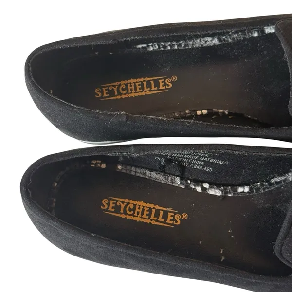Seychelles Womans Size 5.5 Ruby‎ III Black Faux Suede Flats Vegan Office Capsule - Image 8