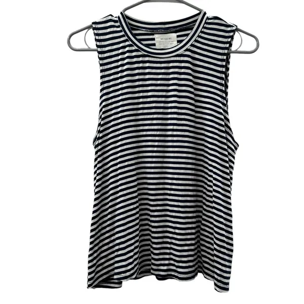 McGuire Poketo Tank Sleeveless Navy & White Striped Pullover Tank Top Size M‎ - Image 2