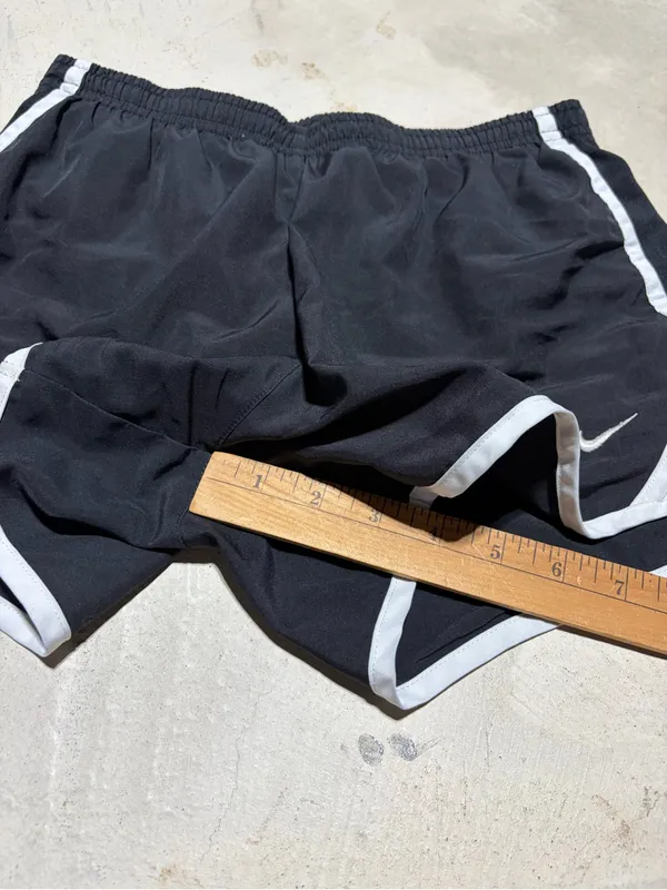 Nike Women's Black Shorts with White large - Image 4