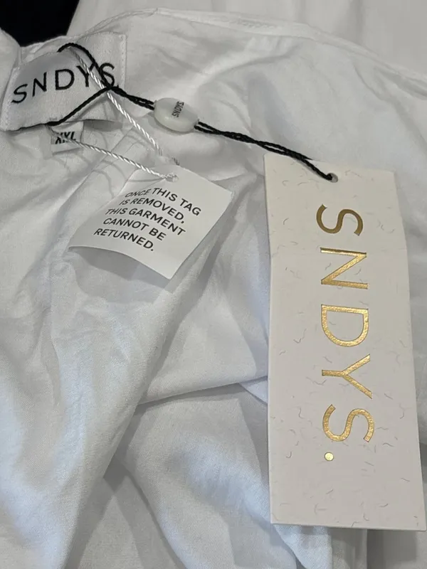 SNDYS Talassa Maxi Dress in White XXLarge Womens Long Summer Gown - Image 7