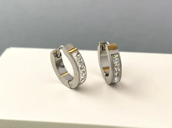 925 Silver Plated CZ Small Silver Hoop Earrings for Men Women - Image 5