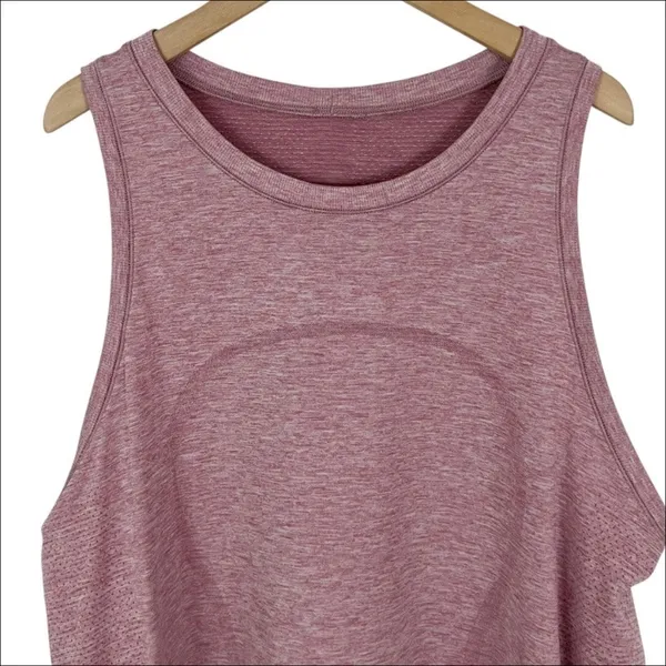 Lululemon Swiftly Relaxed Tank Top in Cherry Pink/White Size 10 - Image 3