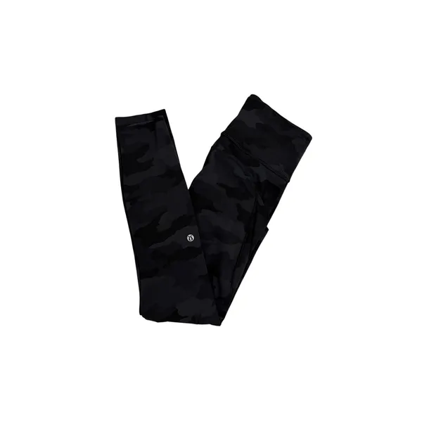 Lululemon Fast and Free Tight Nulux Black Gray Camo Athletic Leggings Size 4 - Image 4