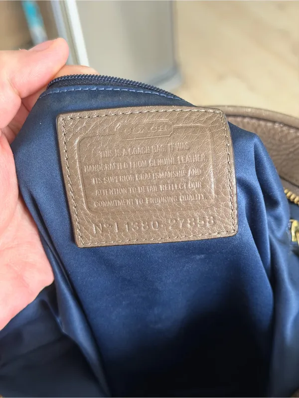Coach Taupe Pebbled Leather Hobo Shoulder Bag - Image 12