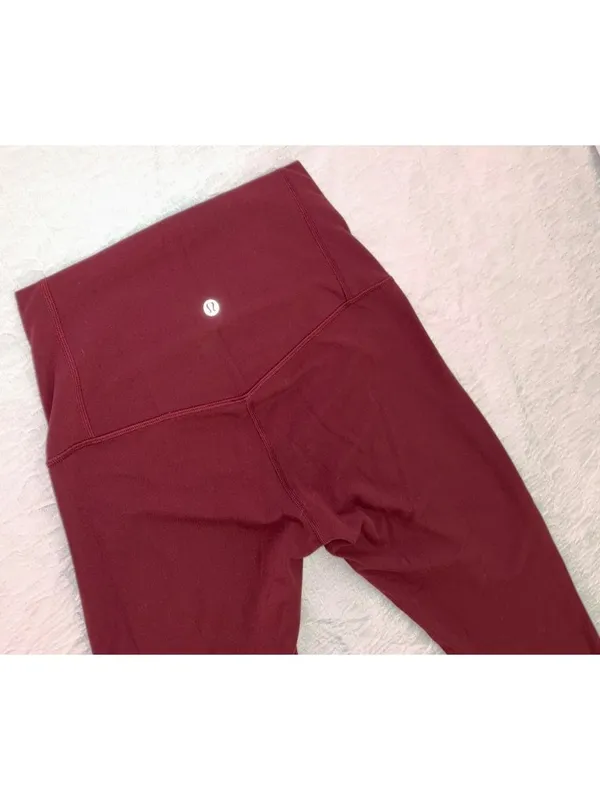 EXCELLENT Lululemon Unlimit High-Rise Tight 25" Red Merlot Nulu Yoga Leggings 4 - Image 7